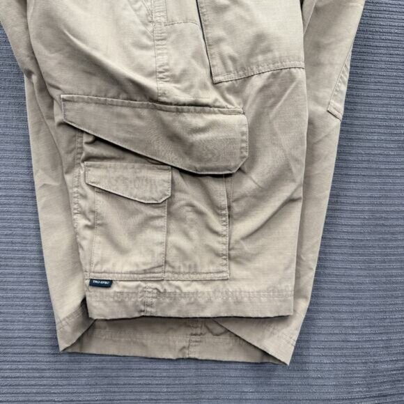 Tru-Spec Cargo Shorts Mens 40 Khaki Ripstop Utility Tactical Outdoor Workwear - Picture 7 of 8